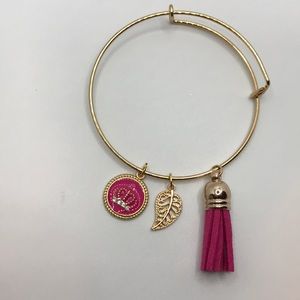 NWT Handmade Charm Bracelet Hot pink stackable